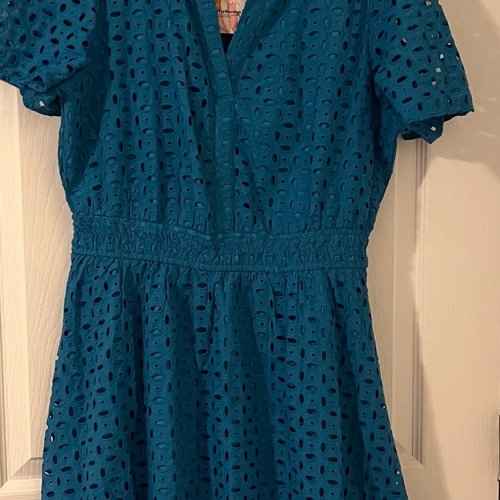 NWT cotton eyelet above the knee dress from Amazon size m - Picture 4 of 16